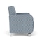 Lesro Siena Lounge Reception Wide Guest Chair w/ Front Casters, Brushed Steel Back Legs, RS RainSong Uph SN1201 - alternate 2